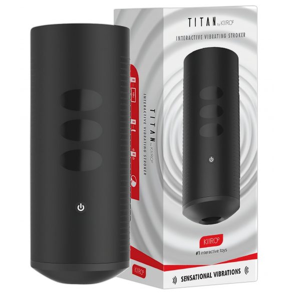 Kiiroo Titan Εμπειρία - επαναφορτιζόμενος διαδραστικός αυνανιστής (μαύρος) 