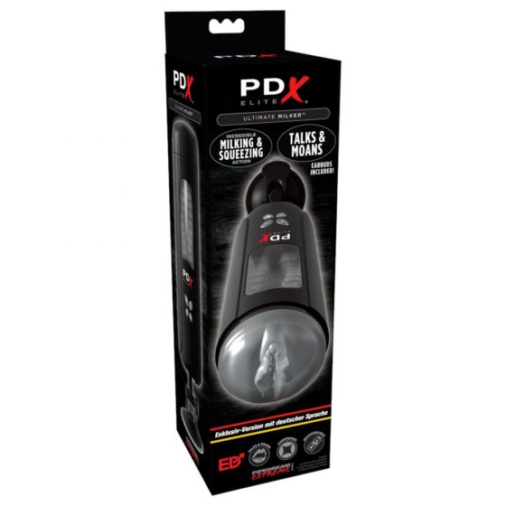 PDX Ultimate Milker - επαναφορτιζόμενος αντλία πέους, αυτοματοποιημένος μαλακαστός (μαύρο)