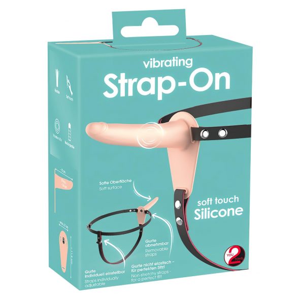 You2Toys - Strap-On - επαναφορτιζόμενος, προσαρμοζόμενος δονητής (φυσικός) 