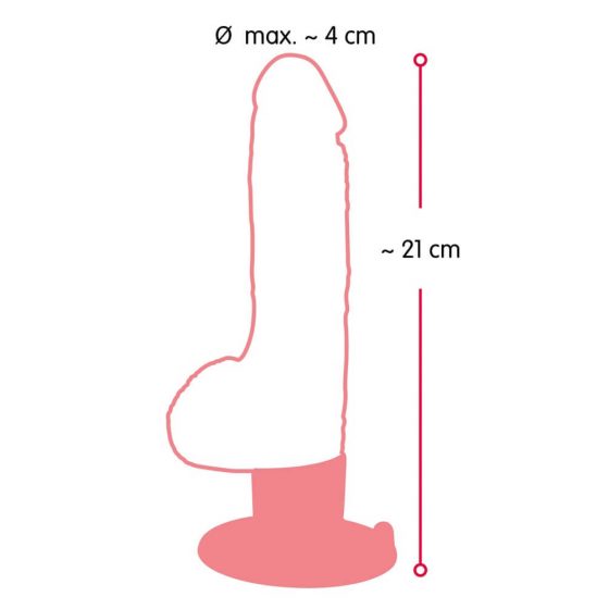 Φύσει Δέρμα M - ρεαλιστικός δονητής με όρχις και βεντούζα (φυσικός)
