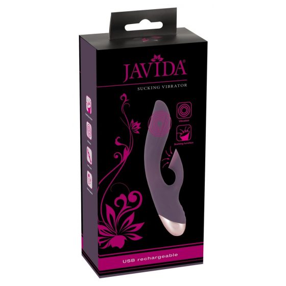 Javida - αδιάβροχος δονητής με αναρρόφηση κλειτορίδας (μωβ)