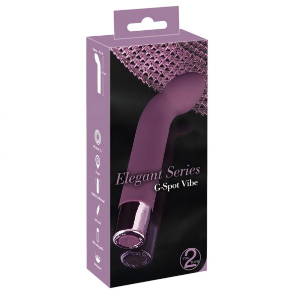 You2Toys Elegant G-spot - επαναφορτιζόμενος, αδιάβροχος δονητής G-σημείου (μοβ) 