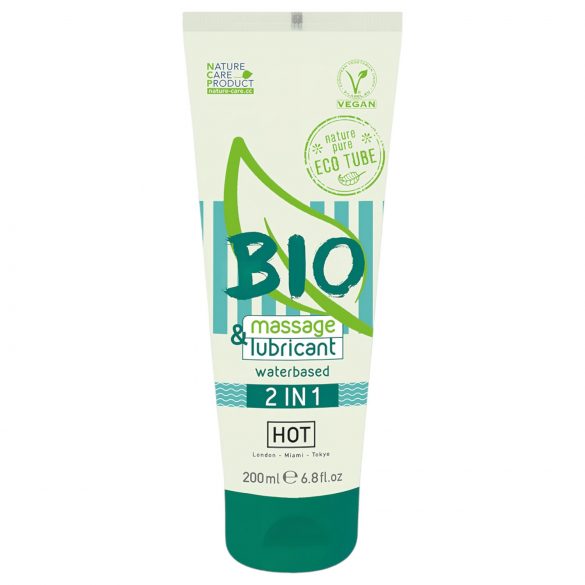 HOT Bio 2IN1 - Λιπαντικό και gel μασάζ με βάση το νερό (200ml)