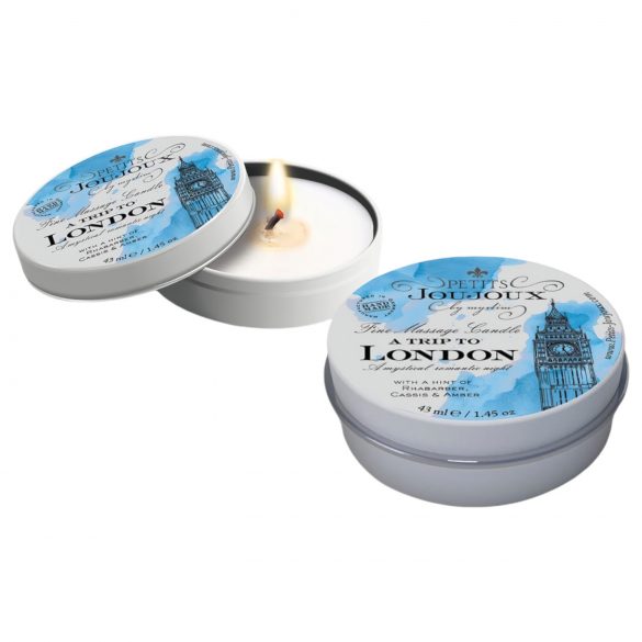 Petits Joujoux London - Κερί Μασάζ με Ραβέντι & Κεχριμπάρι (43ml)