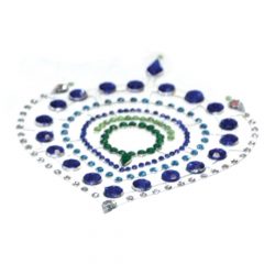   Λαμπερά διαμάντια ερωτικό κόσμημα σετ - 3 τεμάχια (πράσινο-μπλε)