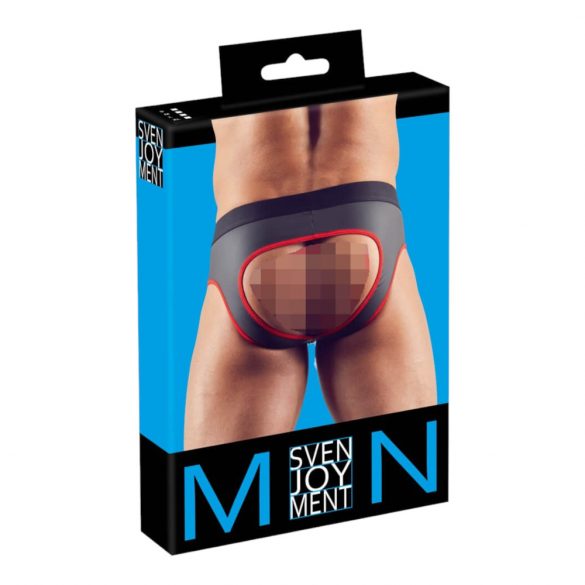 Svenjoyment - ανοιχτό jockstrap (μαύρο-κόκκινο) 