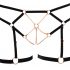 Κορδέλα - αλυσίδα, διακοσμητικό περιλαίμιο - 2 τεμάχια (μαύρο) - M