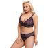 Σετ διαφανών με σχέδιο Cottelli Curves Plus Size - μωβ 