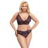 Σετ διαφανών με σχέδιο Cottelli Curves Plus Size - μωβ  - 2XL