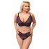 Σετ διαφανών με σχέδιο Cottelli Curves Plus Size - μωβ  - 2XL