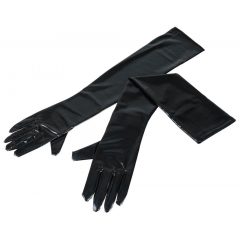   Κοττέλλι - Μακριά, γυαλιστερά γάντια (μαύρα)