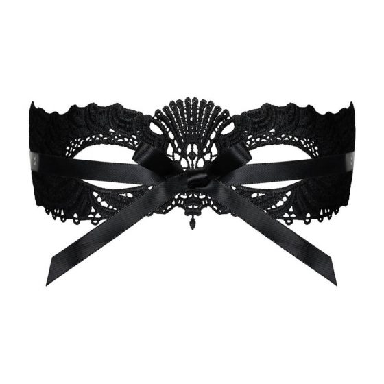 Obsessive - κεντημένη βενετσιάνικη μάσκα (μαύρο)