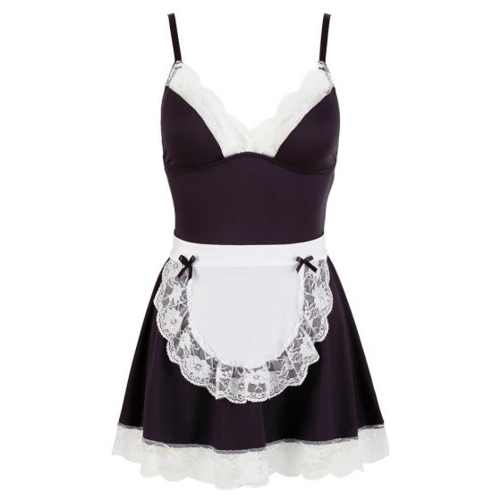 Κοτέλλι - φορεματάκι καμαριέρας με ποδιά (μαύρο-λευκό) - XL
