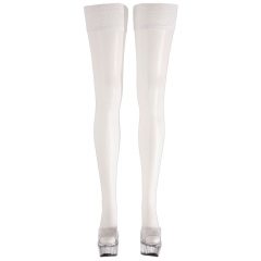   Cottelli - Σατέν κάλτσες μηρού (λευκές)