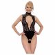 Abierta Fina - lace open body with rhinestones (black) 