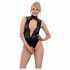 Abierta Fina - lace open body with rhinestones (black) 