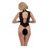 Abierta Fina - lace open body with rhinestones (black) 