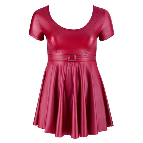 Κοττέλι Plus Size - Μίνι φόρεμα σε σχήμα Α (μπορντό) - 3XL