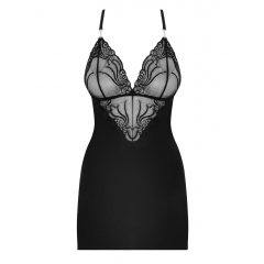   Obsessive 828-CHE-1 - διακοσμημένο φόρεμα με ιμάντες και στρινγκ (μαύρο)