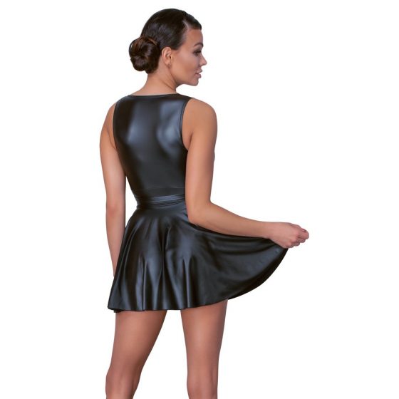 Κοττέλι - πλισέ φόρεμα με ζώνη (μαύρο)