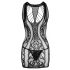 NO:XQSE - Δαντελωτό διχτυωτό μίνι φόρεμα (μαύρο)
