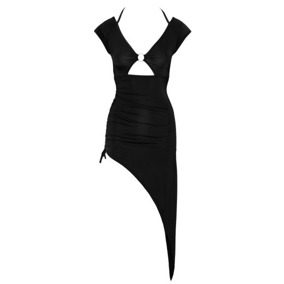 Cottelli Party - Ασύμμετρο Φόρεμα με Δαχτυλίδι (Μαύρο) - M