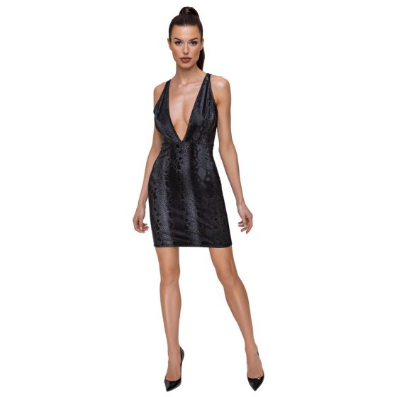 Cottelli Party - φόρεμα με μοτίβο φιδιού (μαύρο)