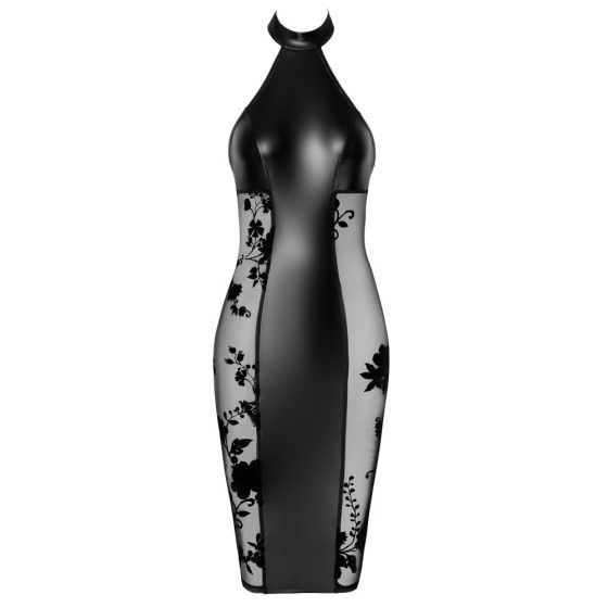 Noir - λαμπερό-ημιδιαφανές φόρεμα με λουράκι λαιμού (μαύρο)