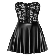   Noir - δαντελένιο κορυφαίο λαμπερό μίνι φόρεμα (μαύρο)