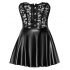 Noir - δαντελένιο κορυφαίο λαμπερό μίνι φόρεμα (μαύρο)