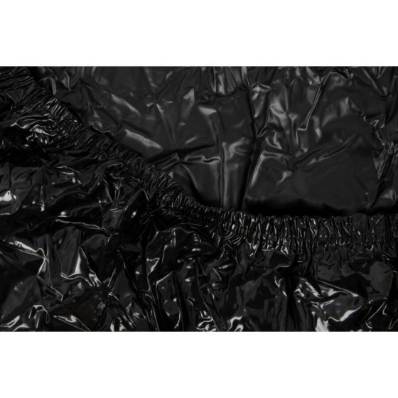 Γυαλιστερό, λαστιχωτό σεντόνι - μαύρο (160 x 200cm)