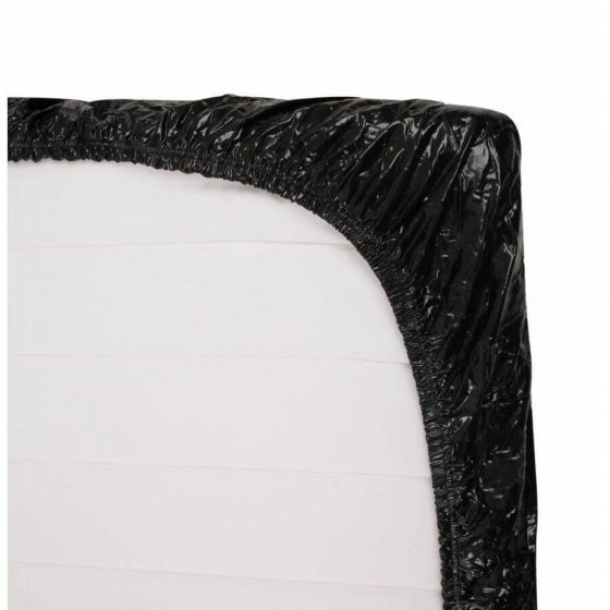 Γυαλιστερό, λαστιχωτό σεντόνι - μαύρο (160 x 200cm)