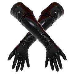 Λάτεξ - μακριά, unisex γάντια (μαύρα)