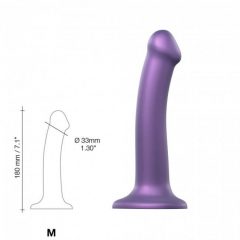   Strap-on-me Μεταλλικό Λάμψη M - δερματοφιλές δονητή (μεταλλικό μοβ)