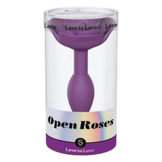 Love to Love Ανοιχτά Τριαντάφυλλα S - σιλικονούχο πρωκτικό δονητή (μοβ)