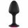 Dorcel Geisha Plug Ruby XL - μαύρο πρωκτικό βύσμα με ροζ πέτρες