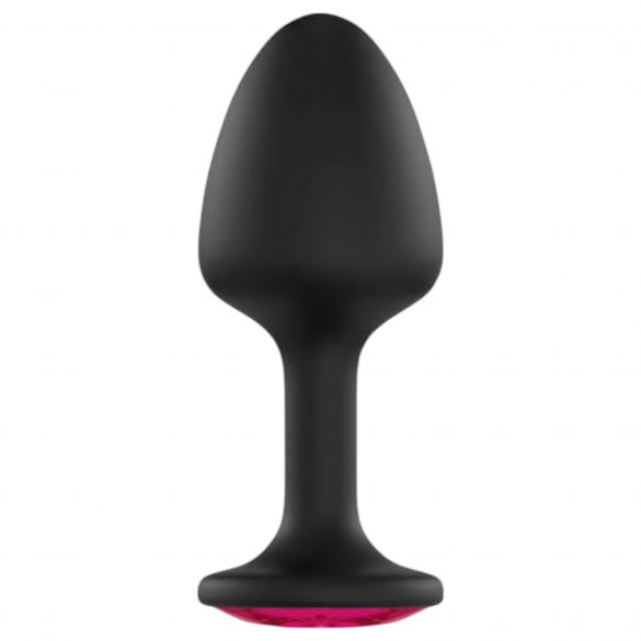 Μαύρο Δονητής Anus με Ροζ Διαμάντι - Μεγάλο Ruby Dorcel Geisha Plug 