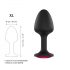 Dorcel Geisha Plug Ruby XL - μαύρο πρωκτικό βύσμα με ροζ πέτρες