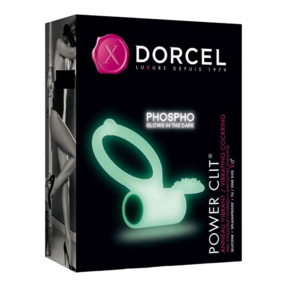 Δαχτυλίδι πέους με δόνηση Dorcel - φωσφορίζον (λευκό) 