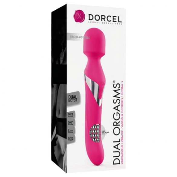 Dorcel Double Orgasms - Επαναφορτιζόμενος 2in1 δονητής μασάζ (ροζ)