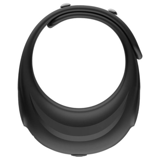Αστείος Εγώ - επαναφορτιζόμενο, ρυθμιζόμενο δαχτυλίδι πέους με δονήσεις (μαύρο)