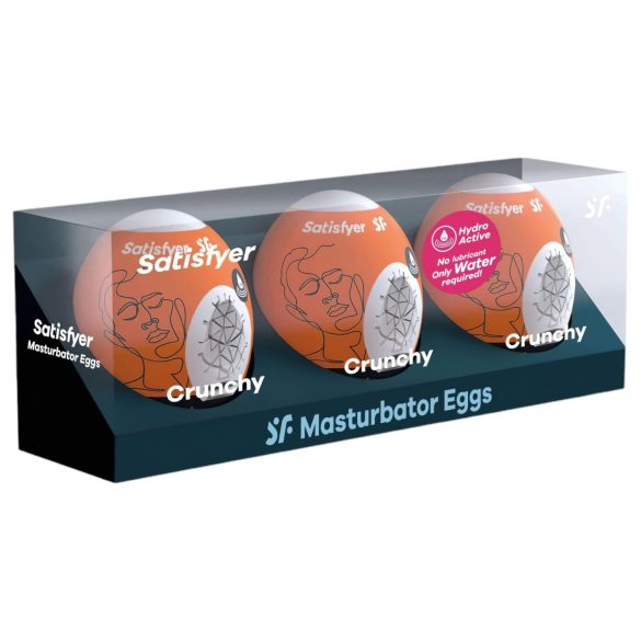 Satisfyer Egg Crunchy - σετ αυγών αυνανισμού (3 τεμ)