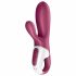 Satisfyer Hot Bunny - έξυπνος δονητής θέρμανσης με κλειτοριδικό βραχίονα (κόκκινο) 