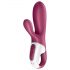 Satisfyer Hot Bunny - έξυπνος δονητής θέρμανσης με κλειτοριδικό βραχίονα (κόκκινος)