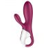 Satisfyer Hot Bunny - έξυπνος δονητής θέρμανσης με κλειτοριδικό βραχίονα (κόκκινο) 