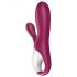 Satisfyer Hot Bunny - έξυπνος δονητής θέρμανσης με κλειτοριδικό βραχίονα (κόκκινος)