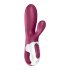 Satisfyer Hot Bunny - έξυπνος δονητής θέρμανσης με κλειτοριδικό βραχίονα (κόκκινο) 