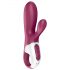 Satisfyer Hot Bunny - έξυπνος δονητής θέρμανσης με κλειτοριδικό βραχίονα (κόκκινος)