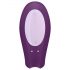 Satisfyer Double Joy - έξυπνος, επαναφορτιζόμενος, αδιάβροχος δονητής για ζευγάρια (μωβ)