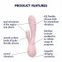 Satisfyer Mono Flex - έξυπνος αδιάβροχος δονητής (απαλό ροζ) 